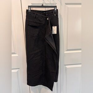 Women's Black Denim Skirt